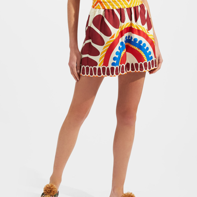 La Doublej Pull-up Short In Solar Placee In Multi