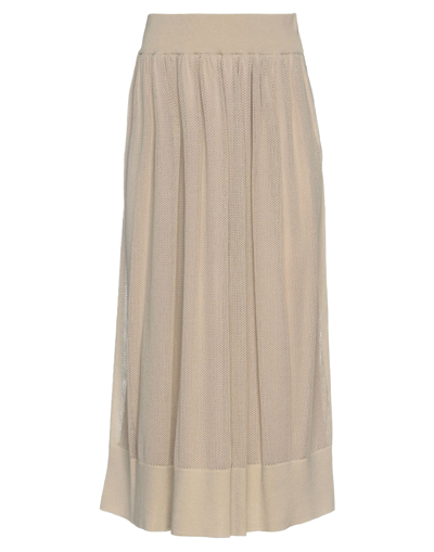 Agnona Midi Skirts In Beige