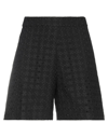 Caractere Caractère Woman Shorts & Bermuda Shorts Black Size 4 Polyester, Cotton