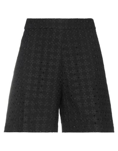 Caractere Caractère Woman Shorts & Bermuda Shorts Black Size 4 Polyester, Cotton In Black