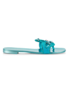 Giuseppe Zanotti Women's Nuvòrock Crystal & Leather Sandals In Blue