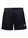 Moncler Men's Nylon Swim Shorts In Navy