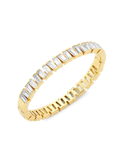 Adriana Orsini Women's Revery 18k-gold-plated & Cubic Zirconia Hinged Bangle