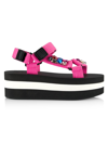 Marni Crystal-emellished Flatform Sandals In Camellia