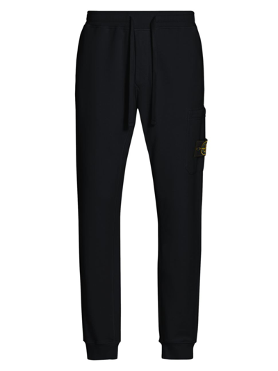 Stone Island Core Fleece Jogger Sweatpants In Black