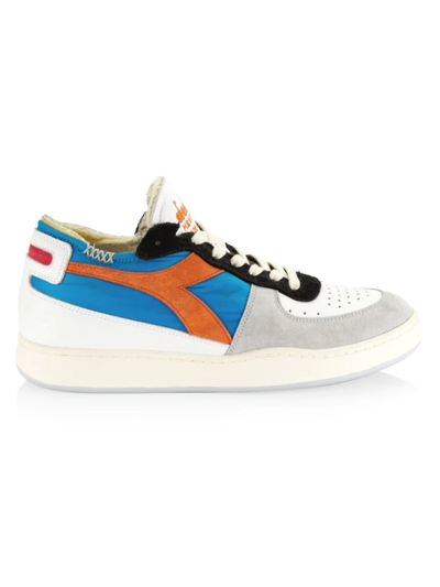 Diadora Breakfast Mi Basket Row Sneakers In Blue Strong