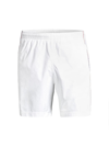 Alexander Mcqueen Men's Selvedge Logo Swim Shorts In White