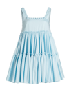 Aje Hushed Laced Sleevless Mini Dress In Pale Blue