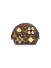 CHRISTIAN LOUBOUTIN CARASKY LEOPARD-PRINT LEATHER COSMETIC POUCH