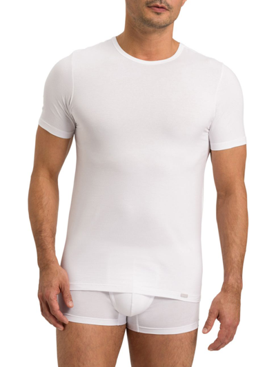 Hanro Cotton Superior Cotton Crew Neck T-shirt In White