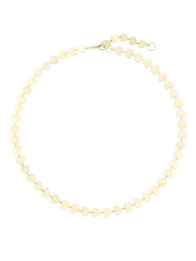 Jia Jia Love 14k Gold Solid Heart Chain Necklace In Yellow Gold