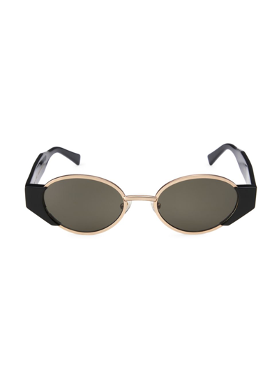 Zeus + Dione Gaia 53mm Oval Sunglasses In Black