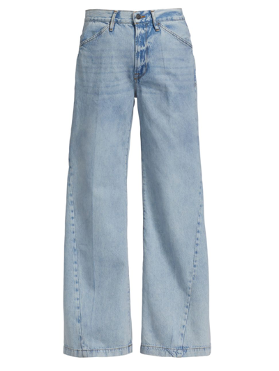Frame Le Baggy Palazzo Jeans In Natoma Clean | ModeSens