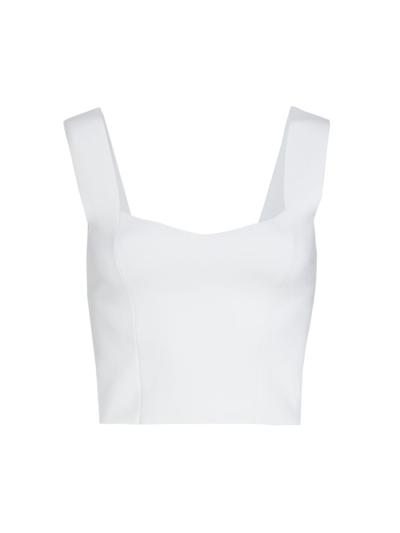 A.l.c Jordana Sleeveless Cropped Top In White