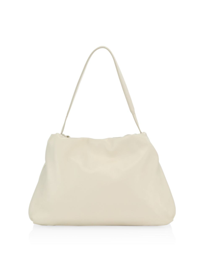 The Row Leather Bourse Shoulder Bag In Ivory Pld