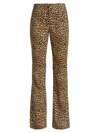 ALICE AND OLIVIA WOMEN'S OLIVIA LEOPARD LOW-RISE STRETCH BOOTCUT PANTS