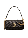 Tory Burch Women's Small Kira Chevron Leather Shoulder Bag In Black