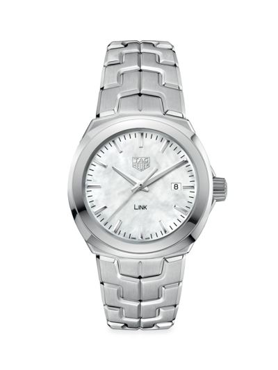 Tag Heuer Link Stainless Steel Bracelet Watch In Sapphire
