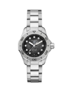 Tag Heuer Women's Ladies Aquaracer Stainless Steel, Black Mother-of-pearl & Diamond Bracelet Watch