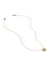 Oscar Massin Women's Lace Flower 18k Yellow Gold & Latitude Lab-grown Diamond Small Pendant Necklace