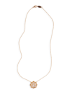 Oscar Massin Women's Lace Flower 18k Yellow Gold & Latitude Lab-grown Diamond Large Pendant Necklace