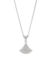 Bvlgari Women's Divina 18k White Gold & Pavé Diamond Pendant Necklace