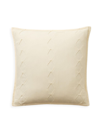 Ralph Lauren Whately Cotton Throw Pillow In Solid Cream
