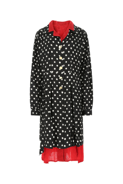 Balenciaga Spray Dots Reversible Dress - Atterley In Black