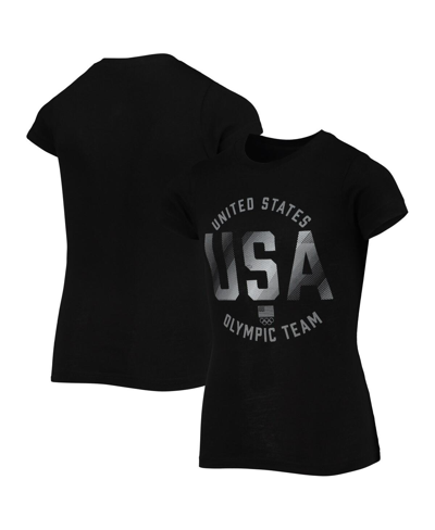 Outerstuff Kids' Girls Youth Black Team Usa Each Athlete Is Unique T-shirt