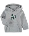 OUTERSTUFF TODDLER GRAY OAKLAND ATHLETICS PRIMARY LOGO PULLOVER HOODIE