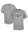 Fanatics Youth Boys  Branded Heather Gray Los Angeles Rams Super Bowl Lvi Champions Game Plan Hometow In Heathered Gray