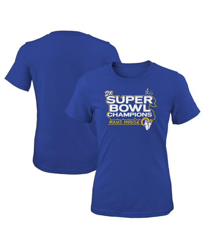 Fanatics Kids' Girls Youth  Branded Royal Los Angeles Rams Super Bowl Lvi Champions Parade T-shirt