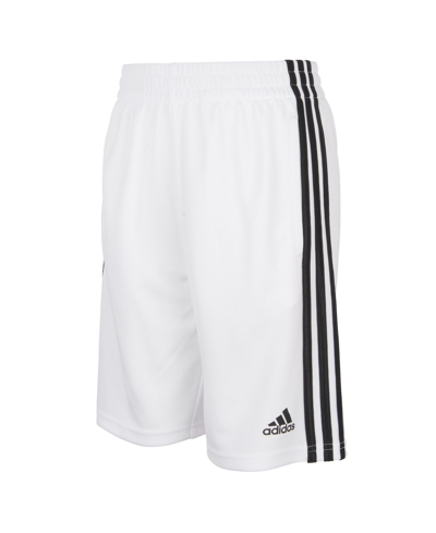 Adidas Originals Kids' Big Boys Plus Size Classic 3-stripes Shorts In White