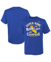 Fanatics Girls Youth  Branded Royal Los Angeles Rams Super Bowl Lvi Champions Hard Count Hometown T-s In Royal