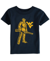Two Feet Ahead Infant Unisex Navy West Virginia Mountaineers Big Logo T-shirt In Navy