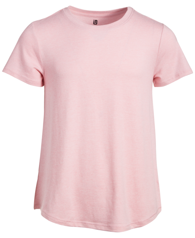 Id Ideology Kids' Big Girls Scoop-neck T-shirt, Created For Macy's In Rose Shadow