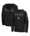 Colosseum Boys Youth  Black Oklahoma Sooners Oht Military-inspired Appreciation Tango Long Sleeve Hoo In Black