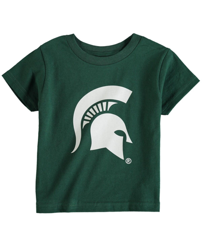 Two Feet Ahead Infant Boys And Girls Green Michigan State Spartans Arch And Logo Bodysuit