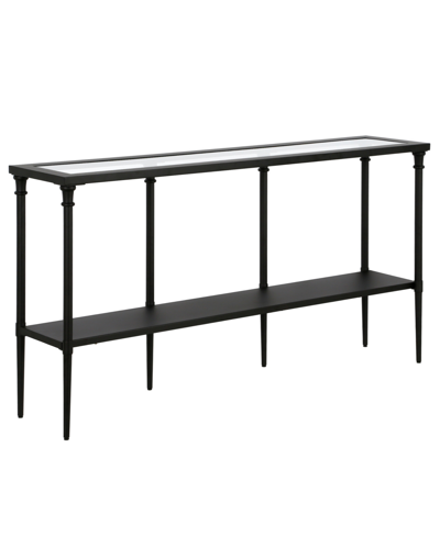 Hudson & Canal Nellie 55" Console Table With Shelf In Blackened Bronze