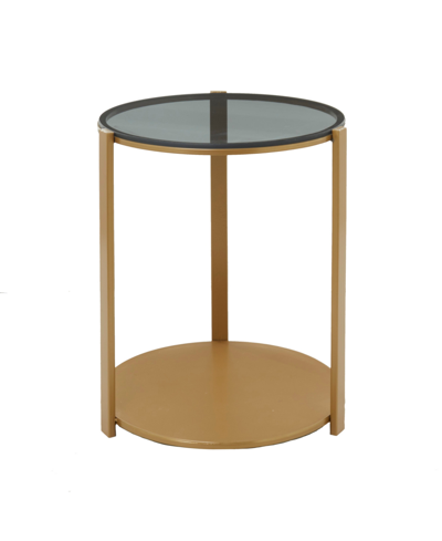 Rosemary Lane Iron Contemporary Accent Table In Bronze