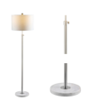 Jonathan Y June Adjustable Led Floor Lamp In Silver-tone