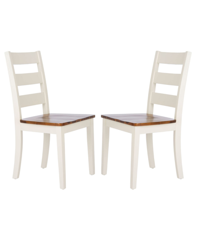 Safavieh Silio Ladder Back Dining Chair, Set Of 2 In Brown