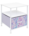 Sorbus 1 Drawer Table Dresser In Tie-dye Purple