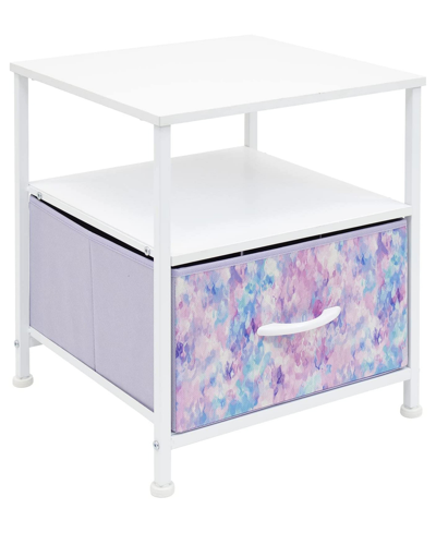 Sorbus 1 Drawer Table Dresser In Tie-dye Purple