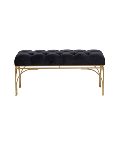 Rosemary Lane Iron Glam Bench In Black