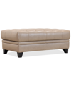 Furniture Closeout! Ciarah Leather Storage Ottoman, Created For Macy's In Taupe