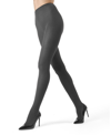 Memoi Women's Portland Side Cable Knit Sweater Tights In Medium Gray