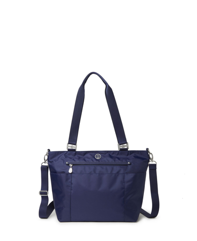 Baggallini Laminated Carryall Tote In Blue