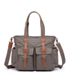 TSD BRAND URBAN LIGHT COATED CANVAS TOTE BAG