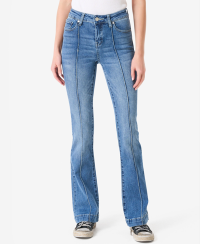 Made In Blue Junior's Brooklyn Seam Front Bootcut Jeans In Blue